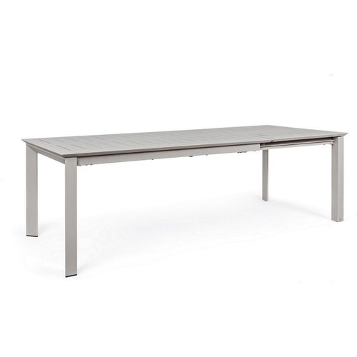 Tisch Konnor 160-240 x 100 x 76 cm Aluminium Grau