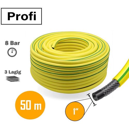 Profi Gartenschlauch 1 Zoll 50m gelb