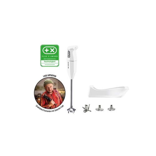 ESGE Zauberstab Cordless PRO, 2500 mAh Li-Ion Akku Stabmixer, Pürierstab, kabellos, bis zu 15.500 U/min, Eintauchtiefe 29 cm (weiß) 95300