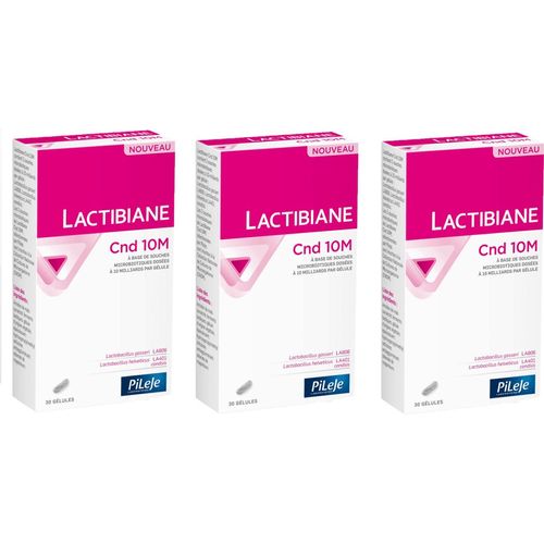 PiLeJe - Lactibiane CND 10 M - Nahrungsergänzungsmittel - Probiotikum - Verhindert das Wachstum von Pilzinfektionen - Bekämpft Pilzinfektionen - Hohe Dosierung - Laborgetestet - 3x30 Kapseln