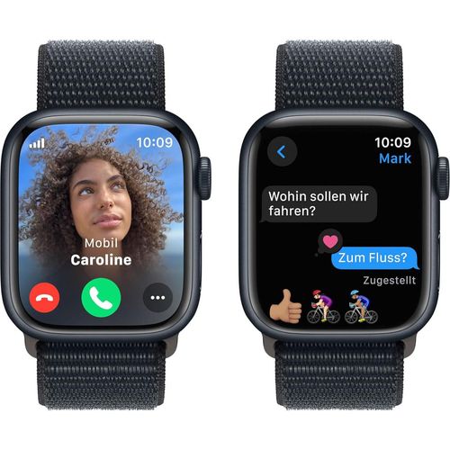 Apple Watch 9 Cell 41mm Alu Mitternacht Sport Loop