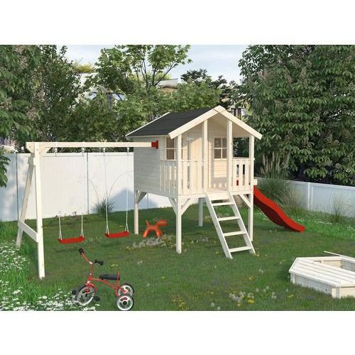 Spielhaus Palmako 421 x 284 x 287 cm Holz holz Fenster, Tür, Fußboden, Leiter