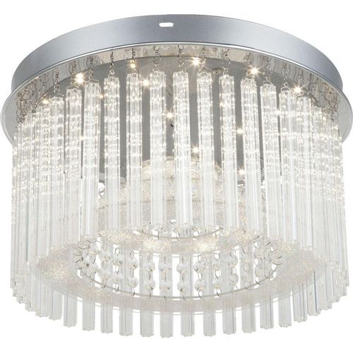 LED Deckenleuchte, Glasstäbe, Chrom, Durchmesser 37cm