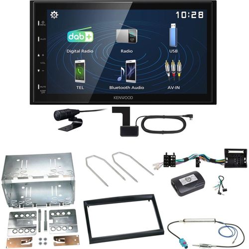 Kenwood DMX129DAB DAB+ Bluetooth USB Einbauset für Citroen C2 C3 Berlingo Jumpy Image