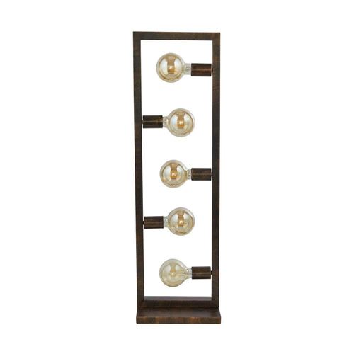 Stehleuchte, Metall rostfarben, 5 flammig, H 160 cm