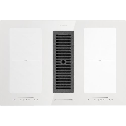 Klarstein 2-in-1 Kochfeld mit Dunstabzug Integriert, Induktionskochfeld mit Dunstabzug für Kücheninsel, Kochfeld mit Integriertem Dunstabzug, 391m³/h Luftstrom, Touch Control, Energieklasse A