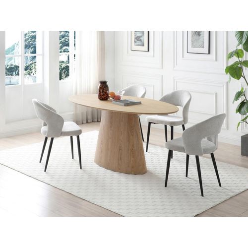 Esstisch - 6 Personen - MDF - Holzfarben hell - ANTELADA