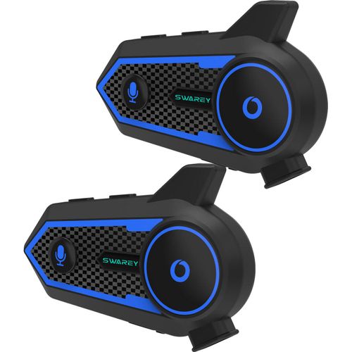 2x S6 Plus Motorrad Gegensprechanlage Intercom Helm Bluetooth Headset Helm Gegensprechanlage 6 Fahrer 2500m Wasserdicht für ATV Dirt Bike Motorrad