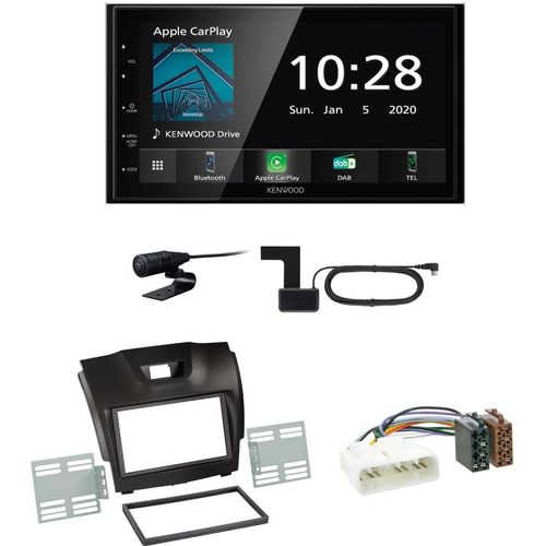 Kenwood DMX-5020DABS CarPlay Android Auto USB MP3 Einbauset für Isuzu D-Max 2