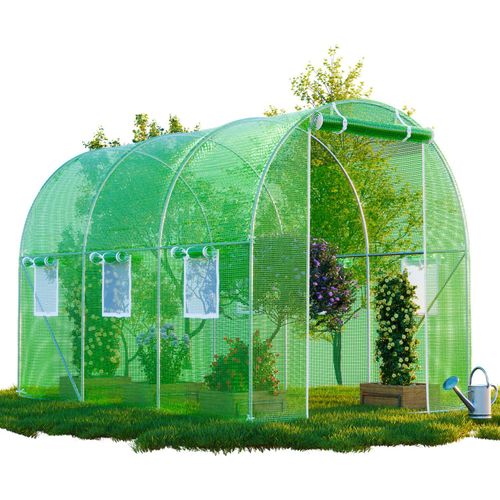 GARMIO® Foliengewächshaus CICATA, Tomatenzelt, winterfest, 3x2x2m, Frühbeet, Pflanzenhaus, Gemüse und Obst, Hochbeet