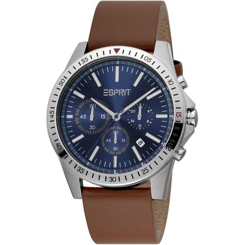 Esprit ES1G278L0035 Alec Uhr Herrenuhr Lederarmband Braun