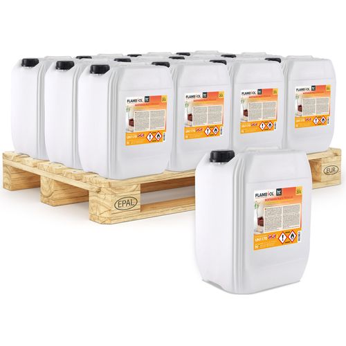 24x 20 L FLAMBIOL® Bioethanol 96,6% Premium für Ethanolkamin in Kanistern