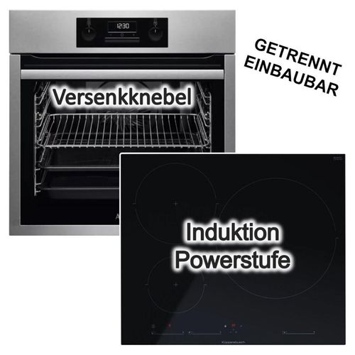 Herdset AEG Einbau Backofen mit Küppersbusch Induktionskochfeld - autark, 60 cm