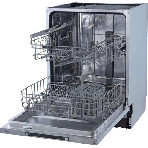 Midea vollintegrierter Geschirrspüler SV 2.60 wi, 60 cm, Spülmaschine, Edelstahl