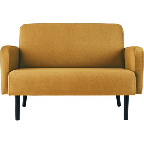 PAPERFLOW 2-Sitzer Sofa LISBOA safran schwarz Stoff