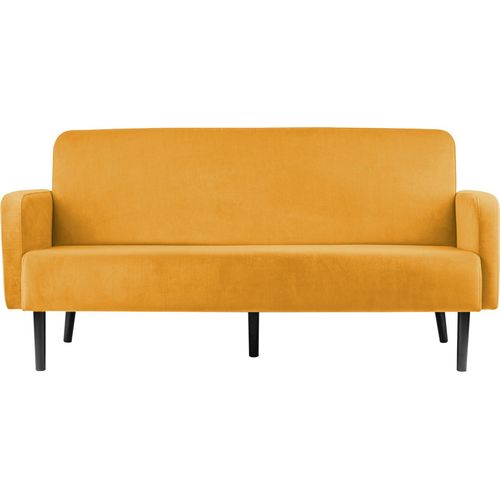 PAPERFLOW 3-Sitzer Sofa LISBOA safran schwarz Stoff