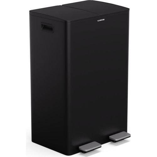 Klarstein EcoVista Mülleimer - 60L Abfalleimer mit 2 Fächern & 3L Kompostbehälter, Soft-Close, Edelstahl, Küchen-Abfalleimer, Mülltrennsystem