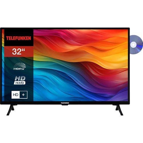 Telefunken XH32SO550SD Smart TV 32 Zoll Fernseher (HD Smart TV, HDR, Triple-Tuner, DVD-Player) inkl. 6 Monate HD+