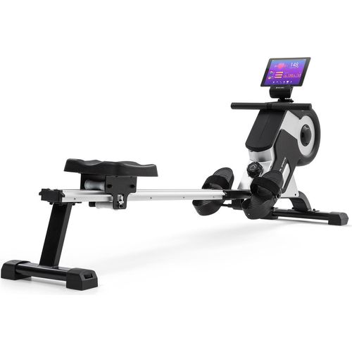 Capital Sports Rudergerät, Rudermaschine für Effizientes Krafttraining, Rowing Machine, Hometrainer, Rudergerät für Zuhause 150kg, 105cm Alu-Gleitbahn, Klappbar, Magnetwiderstand 8-Stufig, Schwarz