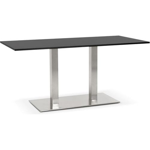 Kadima Design Designertisch, Stahlbeinen, 160x80 cm, vielseitig, robust. Schwarz