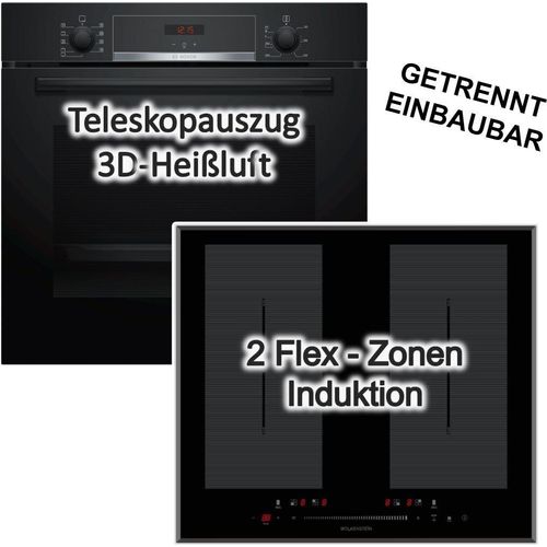 Herdset Bosch Backofen EcoClean + Wolkenstein Induktionskochfeld Booster autark 60 cm