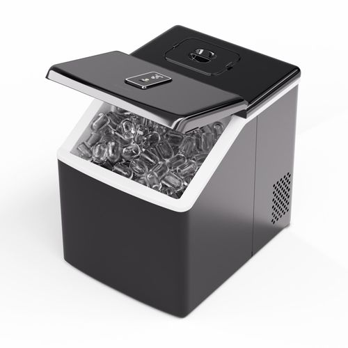 Klarstein Eiswürfelmaschine – Edelstahl, 13 kg/24 h, Touchscreen, kristallklare Eiswürfel, niedriger Energieverbrauch, Ideal für Partys/Gartenfeste