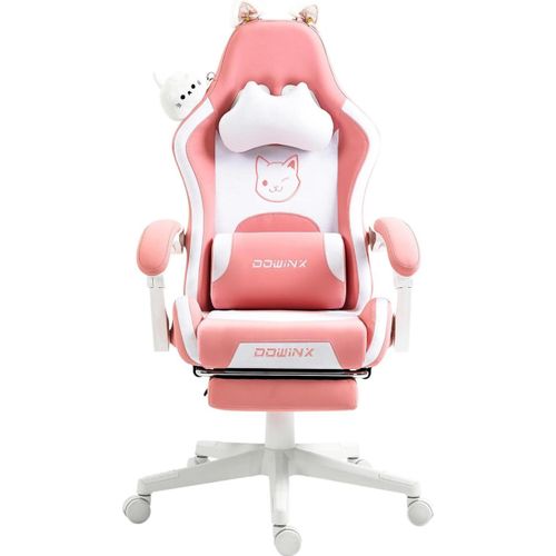 Dowinx Gaming Stuhl Rosa Rosa Kaninchen Ergonomisch Kunstleder