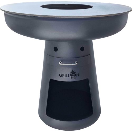 Dreamgarden Grill CIRCLE Feuerplatte ohne Grillrost Feuerschale Feuerkorb Grillplatte Feuerstelle Grillring schwarz Feuerplattengrill BBQ