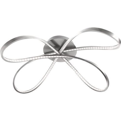 LED Deckenlampe, Nickel matt, Schleifenform, L 75cm