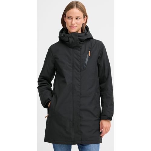 NORTH BEND NBKea Damen Parka Jacke Funktionsjacke wasserdicht atmungsaktiv Kapuze Reißverschlusstaschen Klettband Wassersäule 10.000 mm W-PRO Wetterschutzsystem