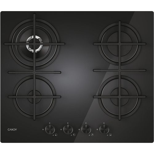 Candy Moderna CVG6BR4WTB, Schwarz, Eingebaut, 60 cm, Gas, 4 Brenner