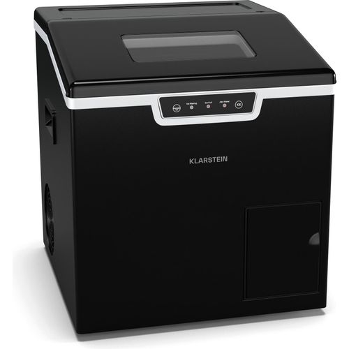 Klarstein Icefestival Bullet Eiswürfelmaschine – 20 kg/24 h, 400 W, 3-Liter-Tank, Eiswürfel & Geriebenes Eis, Edelstahl, Eiswürfelbereiter für Bars, Events, Küche, Eiswürfelspender, Schwarz