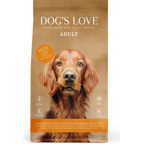 DOG'S LOVE Pute Hundetrockenfutter 2 kg - 4x2000g
