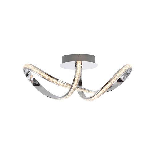 LED Deckenleuchte, Metall, Chrom, Simply Dim, L 65 cm