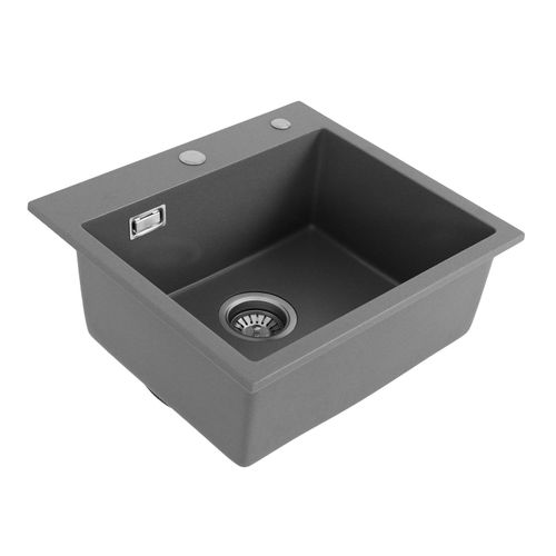 50 x 45 cm Küchenspüle Einbauspüle spüle Küche Grau mit einem Bogen max 100kg
