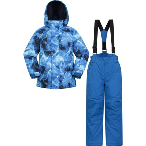 Mountain Warehouse - Kinder Skijacke und Hosen, Wellenmuster MW3637 (98) (Blau)