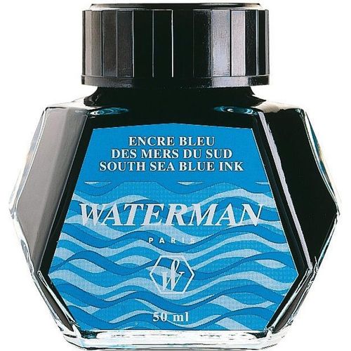 Tinte für Füllhalter Glasflacon VE=12x50 ml südseeblau