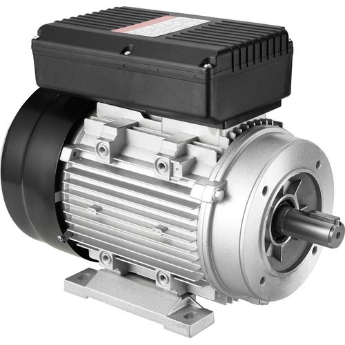 SucceBuy Elektromotor, Luftkompressormotor, einphasig, 7,5 A, 220–240 V, 1,1 kW, 1400 U/min, 90S B34-Rahmen, 24 mm Keilwelle, Rechts-/Linkslauf für landwirtschaftliche Maschinen und allgemeine Geräte