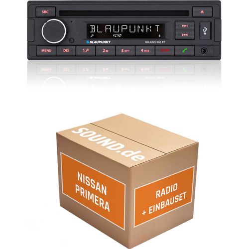 Autoradio Blaupunkt Milano 200 BT passend für Nissan Primera P10 | Bluetooth USB