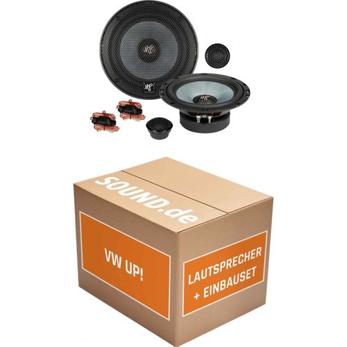 Lautsprecher Boxen Einbaupaket vorne Hifonics ZS6.2E passend für VW up! | 2x Tief-Mitteltöner 2x Hochtöner