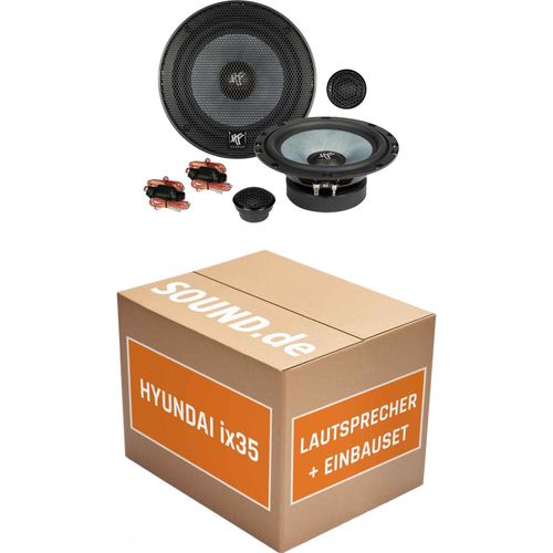 Lautsprecher Boxen Einbaupaket Front Hifonics ZS6.2E passend für Hyundai ix35 | 2x Tief-Mitteltöner 2x Hochtöner