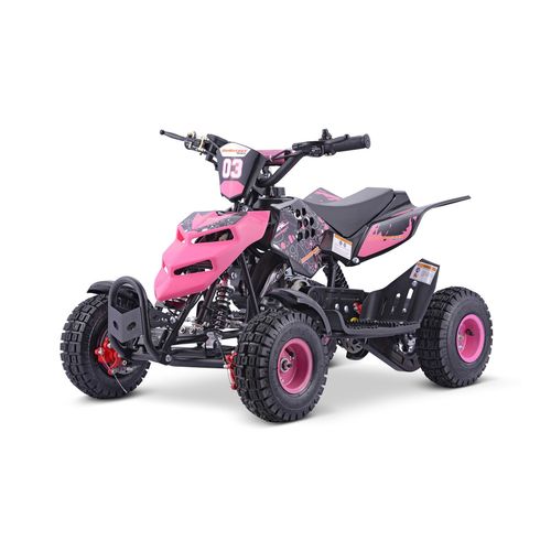 Kinderquad 49cc Miniquad 2-Takt Benzin ATV MRM Repti 4 Zoll 49cc 2T pink