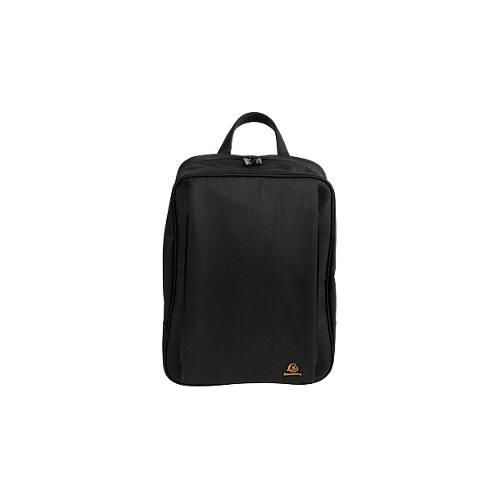 Exacompta Exactive® Smart Laptoprucksack, für Laptops bis 14″, wasserdichte Außentasche, Trolley-Schlaufe, B 320 x H 410 x T 150 mm, schwarz