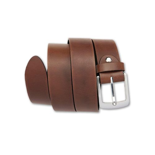 Ledergürtel BERND GÖTZ, Damen, Gr. 90, braun (cognac), Leder, unifarben, casual,modisch,klassisch, Gürtel, mit silberfarbener Dornschließe