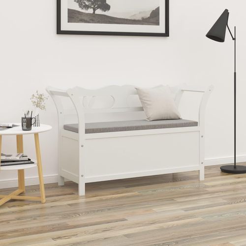 Sitzbank 107X45X75,5 Cm Massivholz Tanne | Farbe: Weiß
