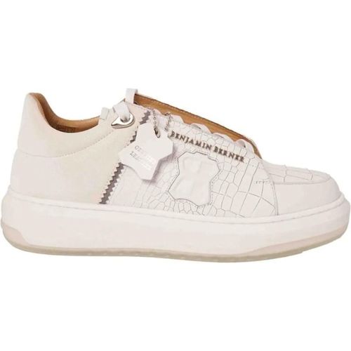 BENJAMIN BERNER Low-Top Sneaker - Benjamin Berner Theo Sneakers Wit Theo Crocodile - Gr. 42 (EU) - in Weiß - für Damen