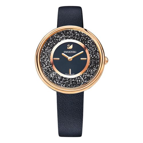 Swarovski Crystalline Runde Rosé Schwarz Uhr 5275043