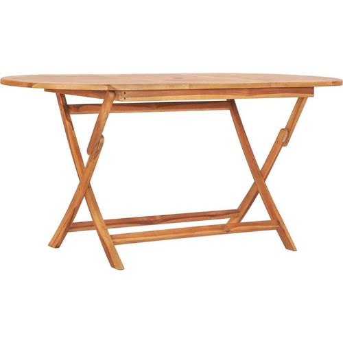Gartentisch Klappbar 160×80×75 cm Massivholz Teak