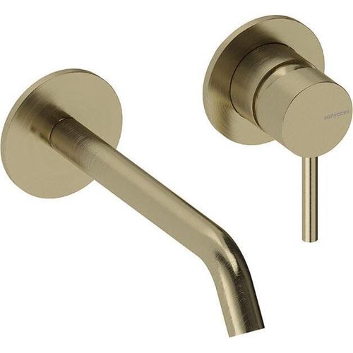 Wandmischer LOOP in gebürstetem Gold