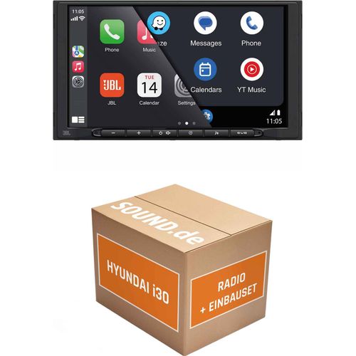 Autoradio Einbaupaket JBL Legend 700D passend für Hyundai i30 GD mit Lenkradfernbedienung | CarPlay Wireless Android Auto Wireless